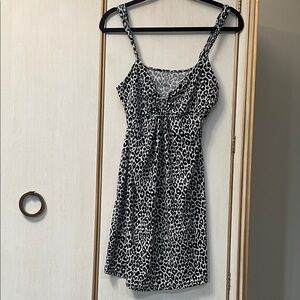 Gilligan & O'Malley Black and White Leopard print negligee